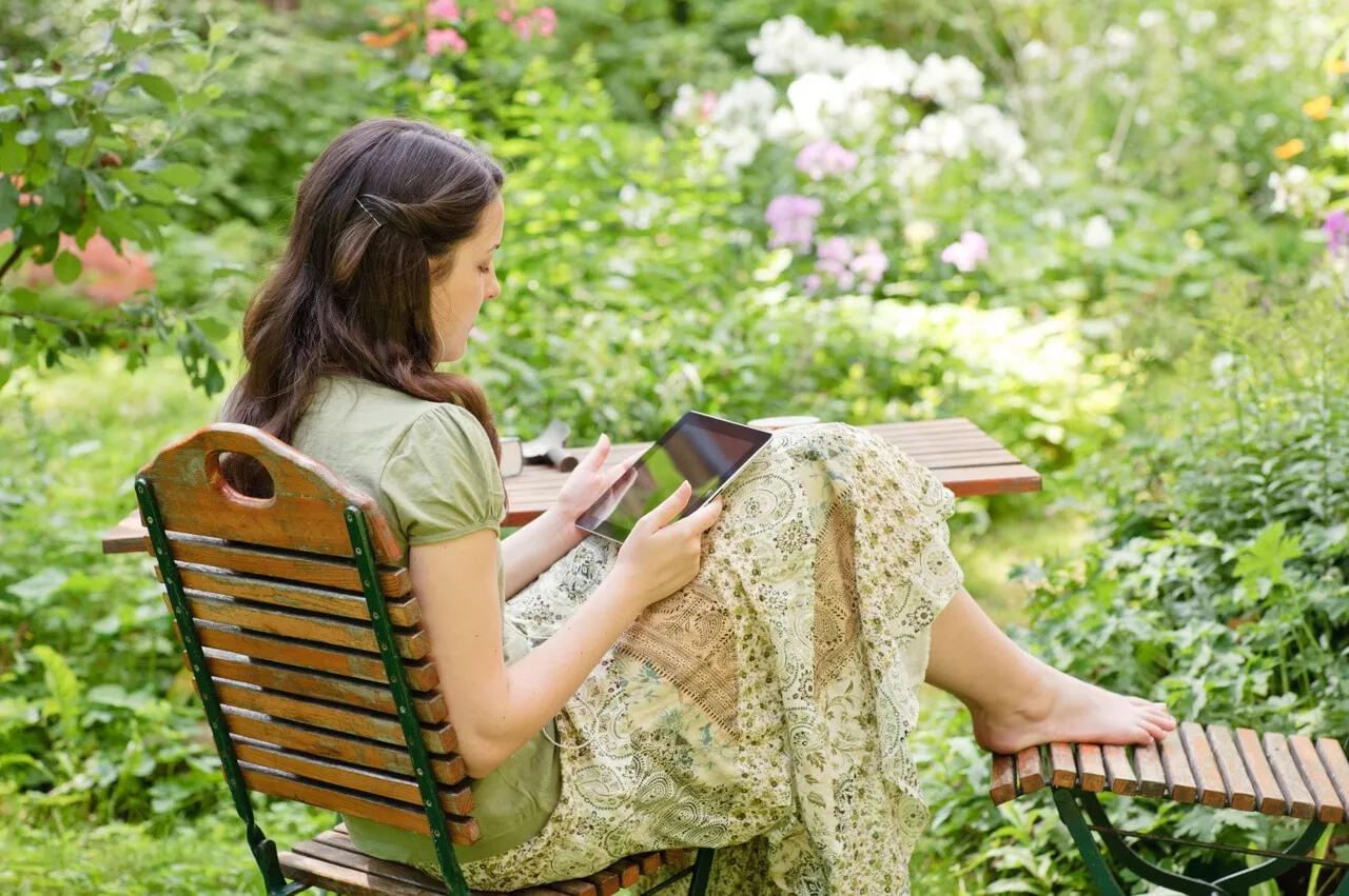 Lezen in de tuin Lezen in de tuin